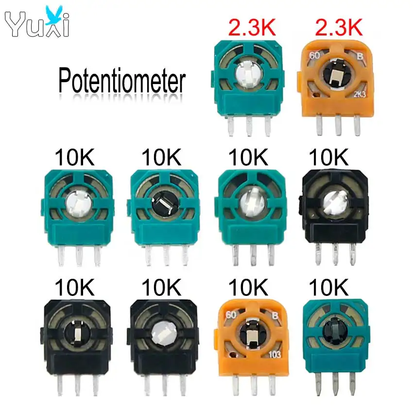 YuXi-Kit de reparación de 2 piezas, potenciómetros de Joystick, Sensor para PS5, PS4 Pro, Slim Controller, Thumbstick 3D, eje de resistencias, pieza