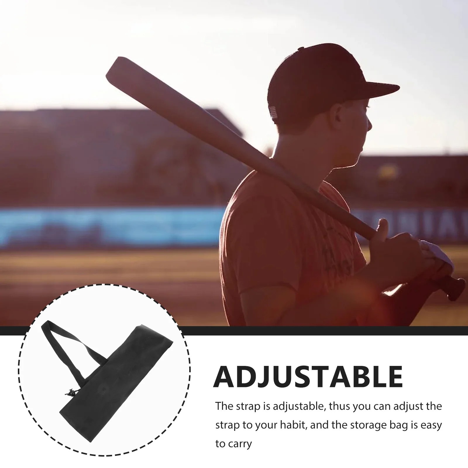 

Backpack Baseball Stick Bag Portable Organizer Wear-Resist Durable Storage Holder Protection Cover Sports Tool Cue Case Pouch