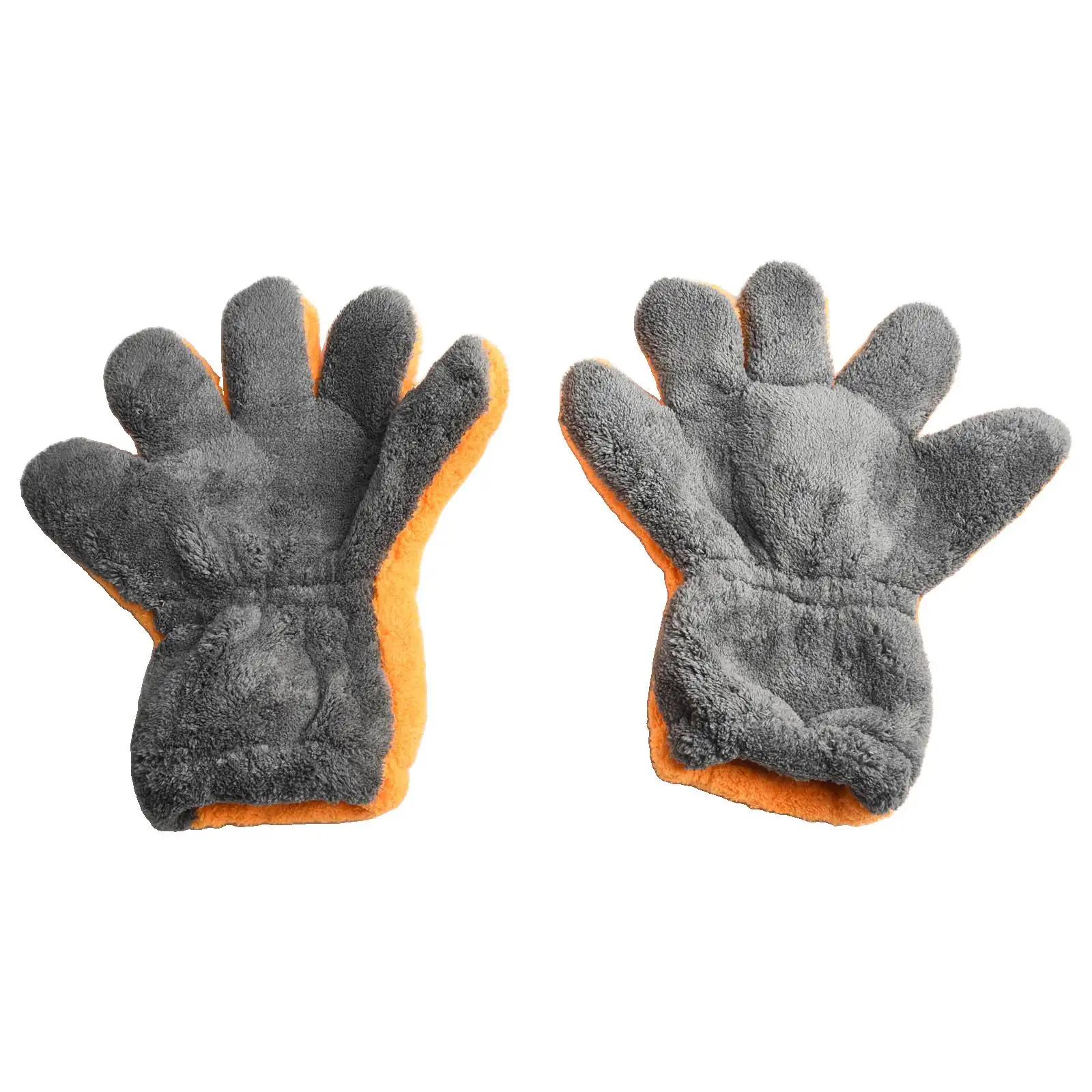 

Перчатки для мытья из кораллового флиса, двусторонние варежки для мытья, серые, оранжевые перчатки для мытья автомобиля, ткань из кораллового флиса, легко сохнуть