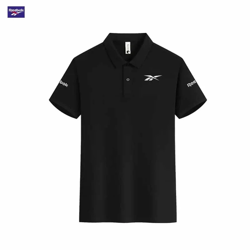 Reebok Men Summer Short Sleeve Slim Fit Polo Shirt Quick Dry Business Casual Top