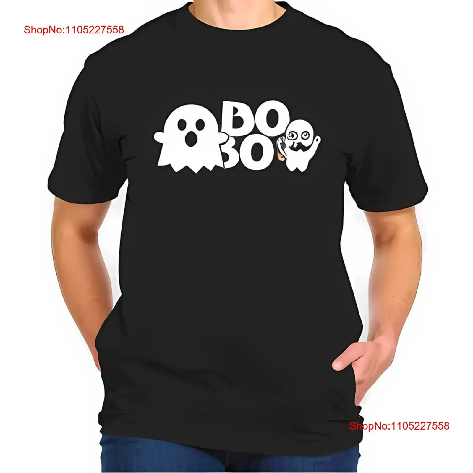 

Причудливая хлопковая футболка на Хэллоуин BOO, все винтажные, удобные, растянутые, унисекс, уличная одежда с графическим рисунком, слегка мужская одежда