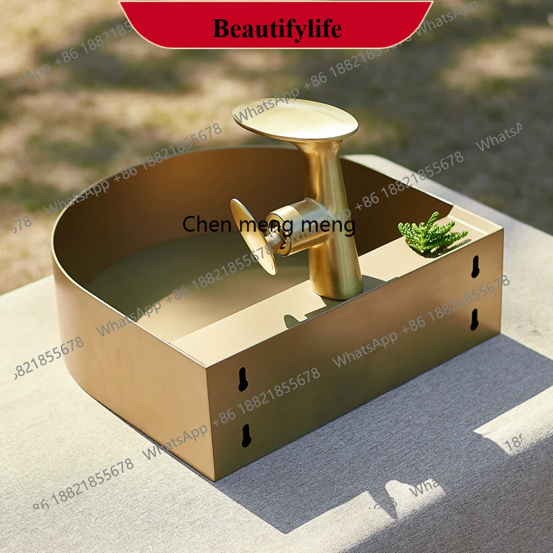 

E153 Antique outdoor stainless steel washbasin bar B & B art outdoor washbasin household