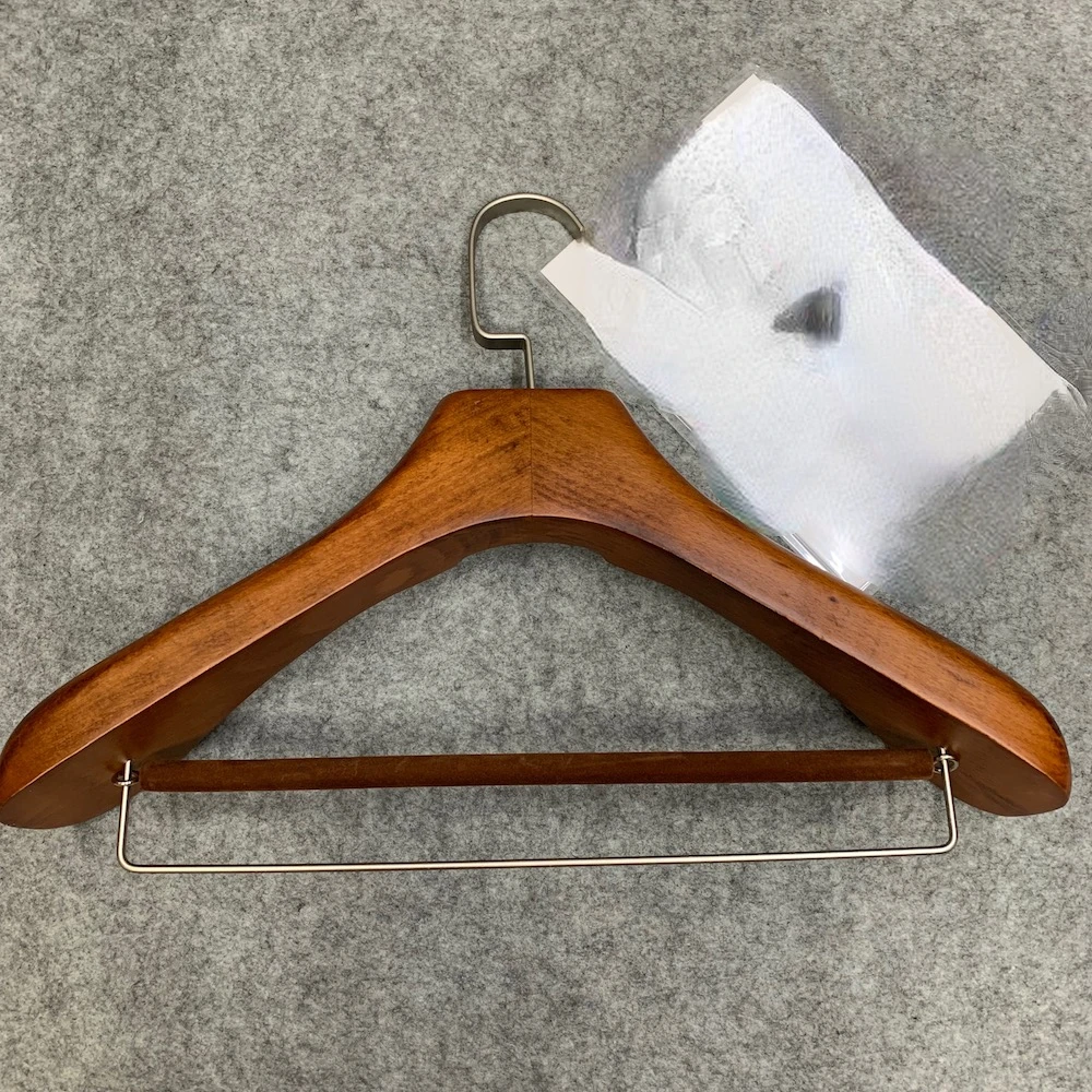 Wide-Shoulder Beech Suit Hanger Suit Clothes Hanger Thick Solid Wood Clothes Hanger