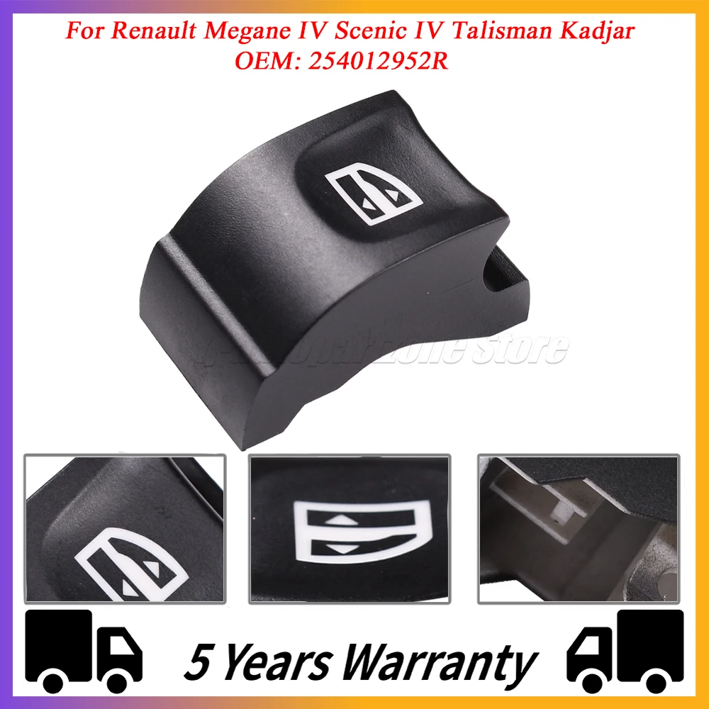 New For Renault Megane IV Scenic IV Talisman Kadjar Power Window Button Cover 254012952R