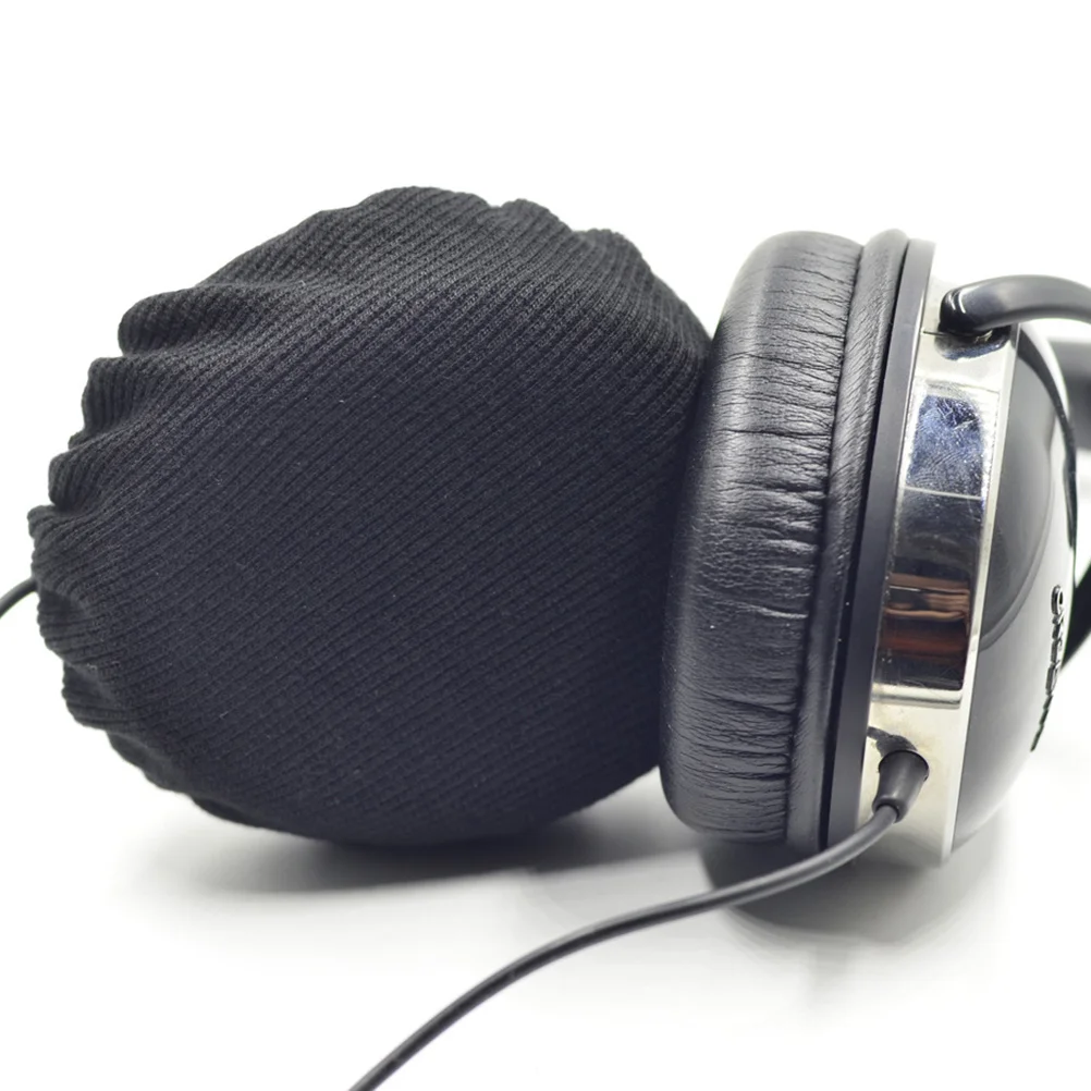 2 stuks hoofdtelefoonhoezen wasbare rekbare stof voor over-ear hoofdtelefoon 6-8,5 cm zweetabsorptie sneldrogend universeel
