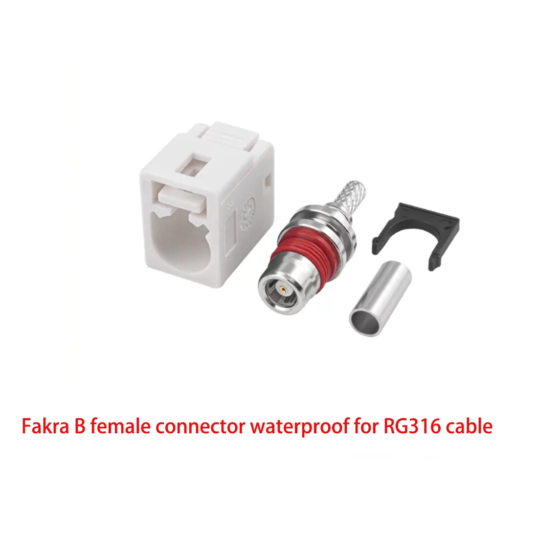 1PC Fakra A/B/C/D/F/I/M/Z Connector Female Jack Short  Straight  Waterproof Crimp for RG316 RG174 Cable NEW