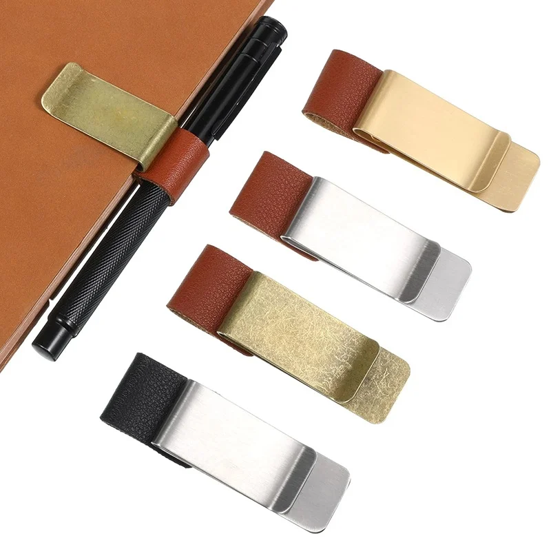 Practical Organizer Clip Folder For Office Stationary Supplies Notebook Bookmark Clip Pen Holder Clip Pen Holder Office Supplies