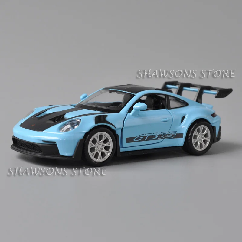 1:36 Model odlewany Metal Porsche GT3 RS Weissach samochody zabawkowe miniaturowa replika