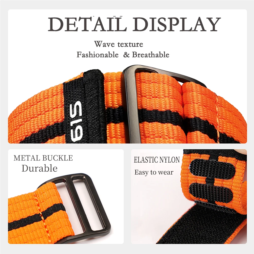 النايلون حلقة الفرقة ل سوار ساعة يد آبل 46 مللي متر 40 مللي متر 44 مللي متر 45 مللي متر 42 مللي متر 41 مللي متر 38 مللي متر الذكية حزام سوار ل IWatch الترا 49 مللي متر 8/7/6/SE/5/4