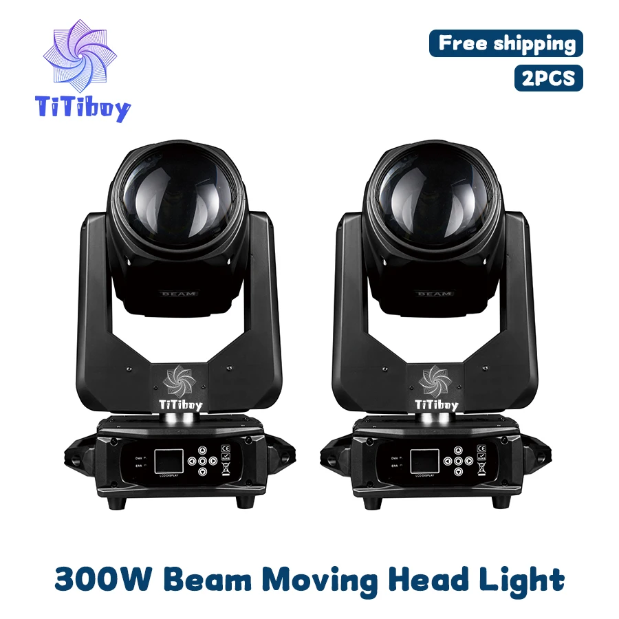 

No Tax 2Pcs New Beam LED 300W Moving Head Lighting 8+16 Prism Frost Effect Rainbow Wheel For DJ Bar Disco Party Wedding Stage