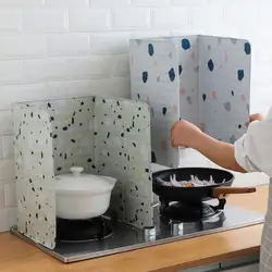 2pcs Large Size Oil Splatter Shield Guard Aluminum Foil Oil Barrier Stove Cook Anti-Splashing Oil Baffle for Stove Top Cooking