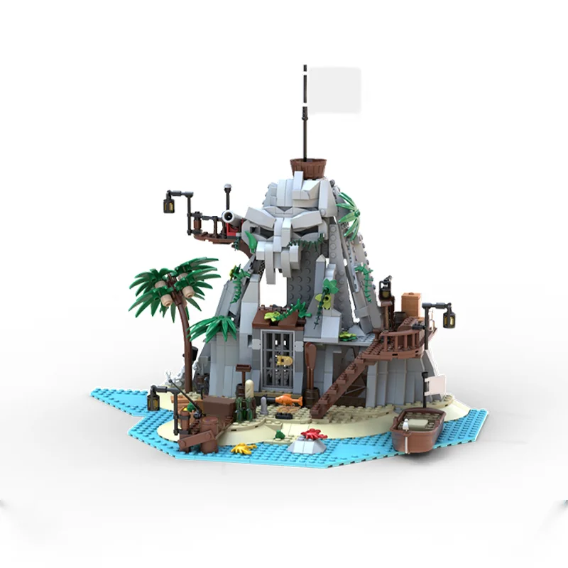 488pcs MOC Cutthroat Island Pirate Ship Model Building Blocks Home Decor Desk Display Shelf Accent Premium Room Gift For Adults