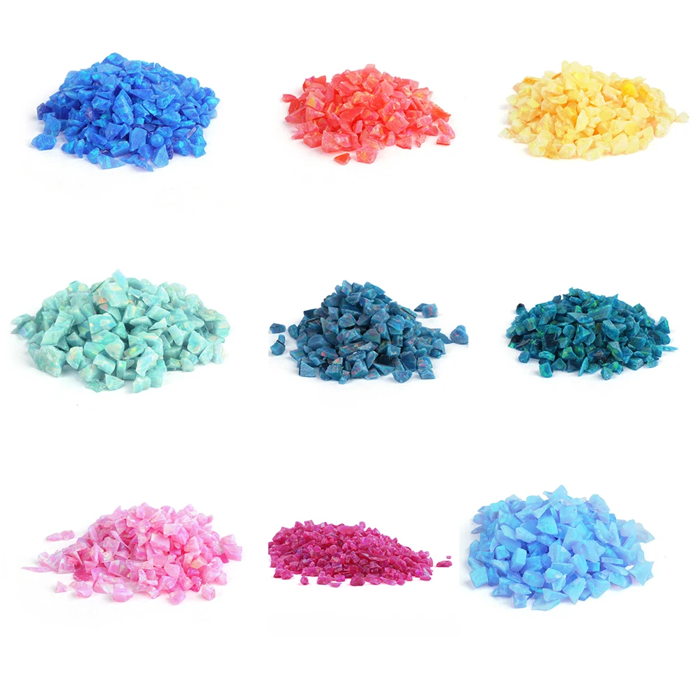 

(5 Gram/Lot) OP01-OP30 Free Shipping Japan Synthetic Crushed Opal Powder for Nail, Ring