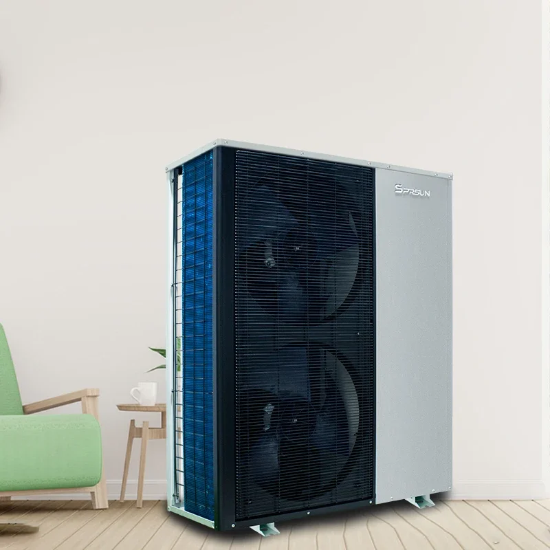 SPRSUN Self-developed Controller Series A+++ R32 Cold Climate Full Inverter Air Source Heat Pump with High COP 380V