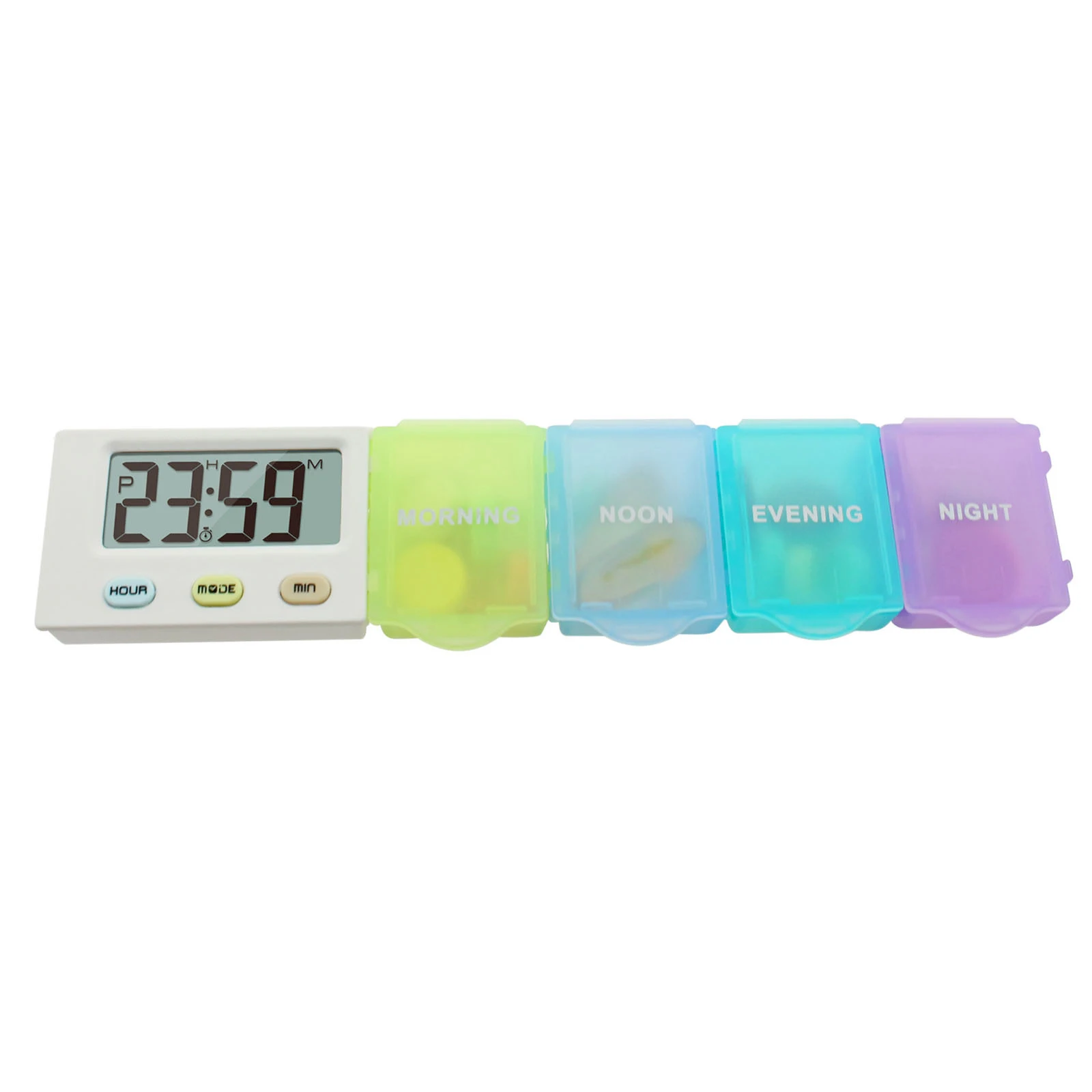 Dust-proof Separated Pill Organizer Pill Box Case Electronic Timer Alarm Clock Reminder Medicine Storage Dispenser