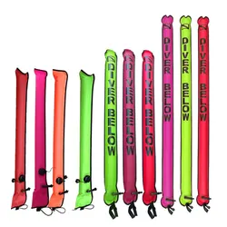 1.1M-1.8M Closed-End Scuba Diving Surface Marker Buoy SMB Drift Diver Ascending Signal Tube Safety Sausage for Wreck Snorkeling