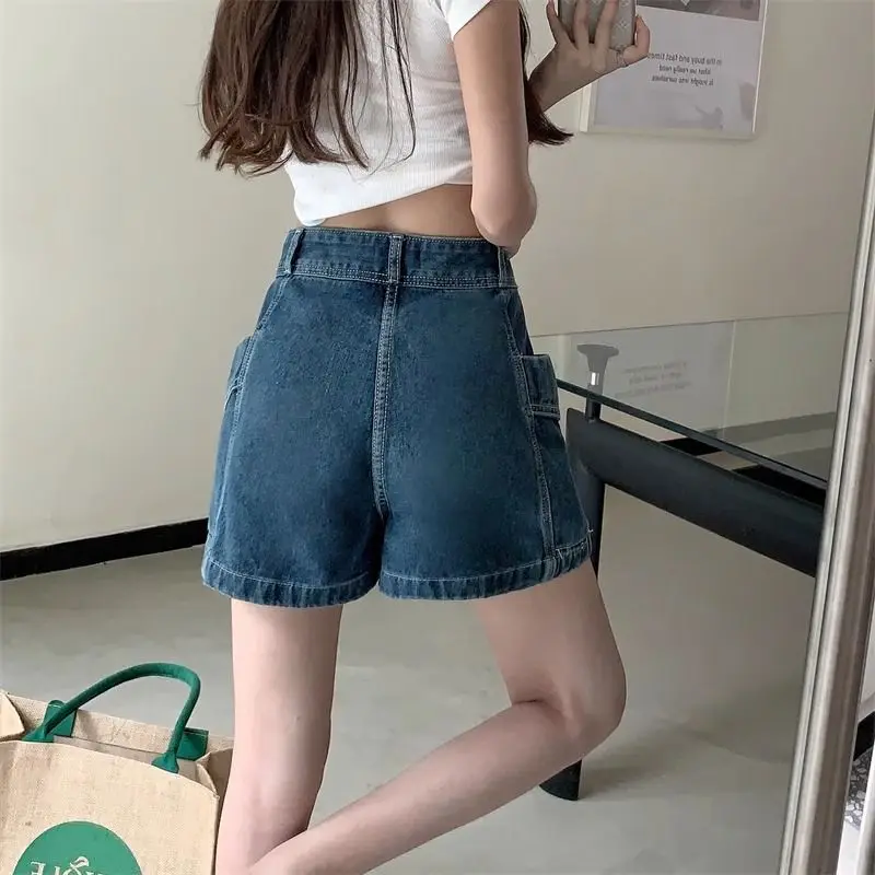 Summer Irregular Skirts Shorts Vintage High Waist Female Clothing Chic Asymmetrical Spliced Pockets Hotsweet A-Line Mini Skirts