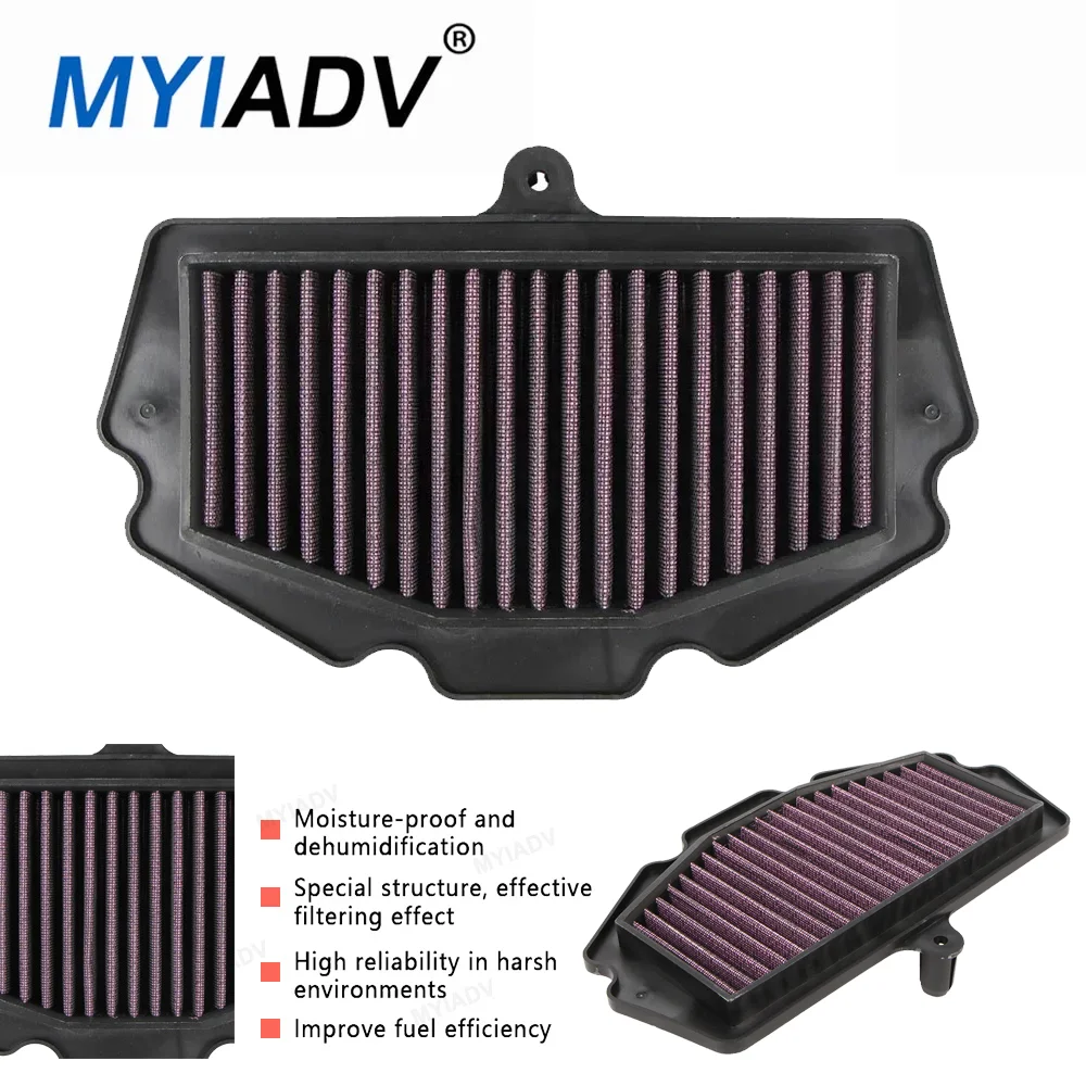 

For KAWASAKI ZX-4R 2023 2024 ER400 Z400 EX400 For NINJA 400 2018-2022 Motorcycle Air Filter Intake Purification Washable Cleaner