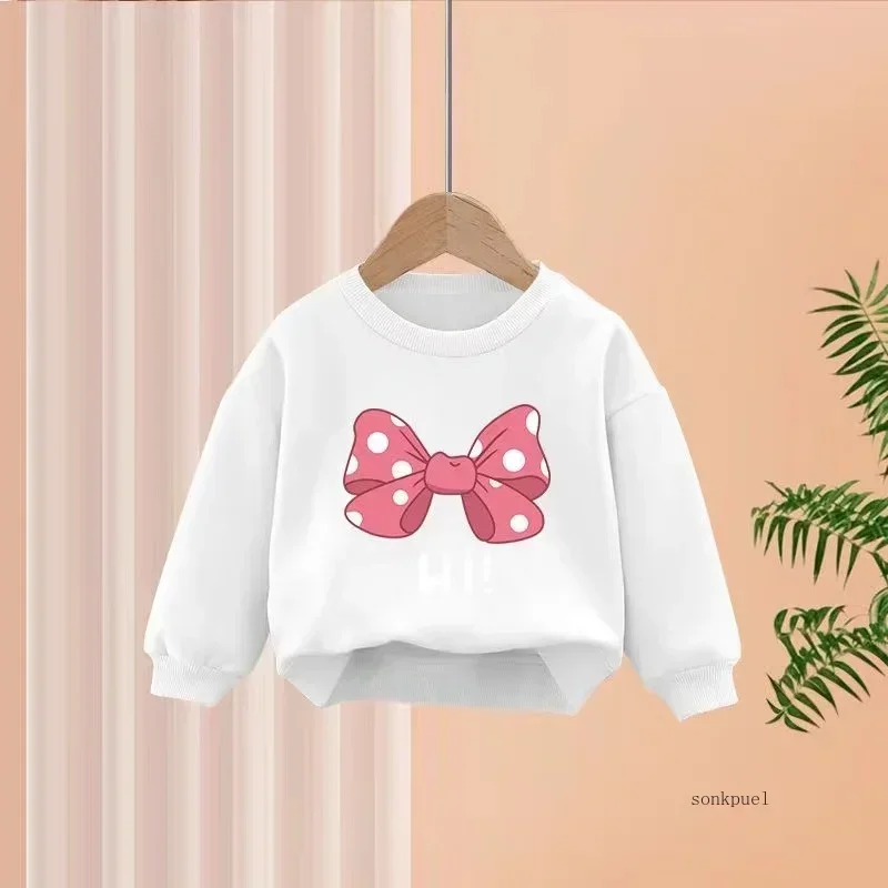 Autumn Baby Girl Clothes Set Children Sports Bow Letter Printing Sweatshirt Top and Pants Buttom Two Piece Suit Cotton Tracksuit