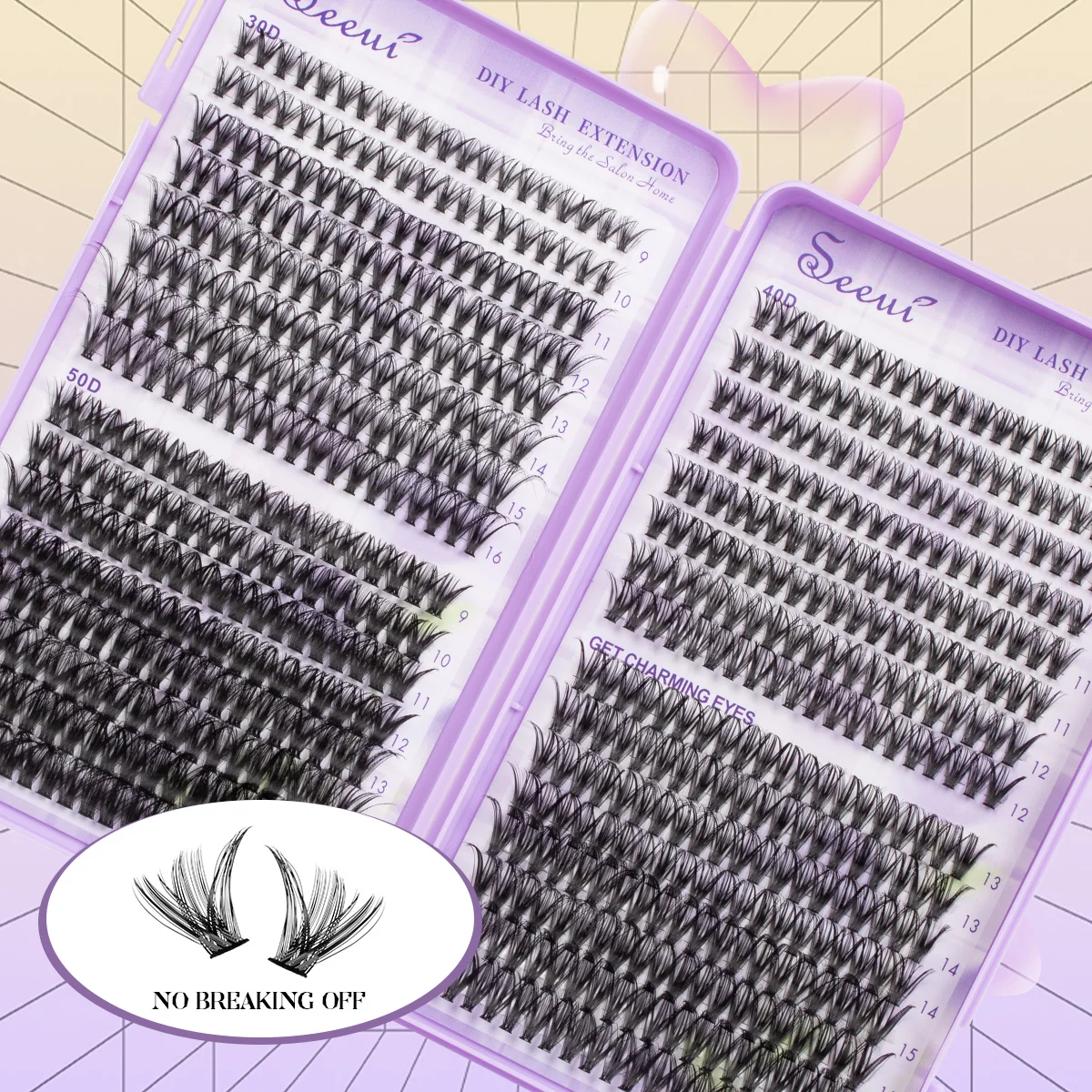 ISEEN DIY ラッシュエクステンションキット 個別まつげキット ラッシュブック付き ラッシュボンド&シール、ラッシュピンセット、ブラシ付き