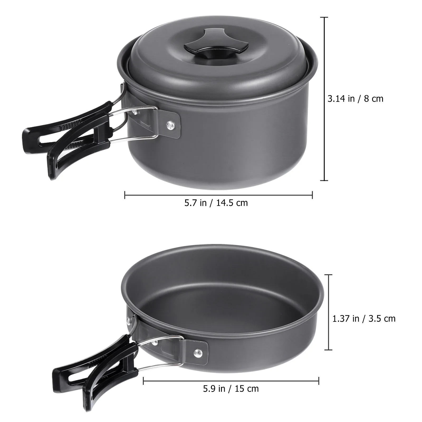 

Camping Pan Set Cookware Portable Utensils Aluminum Alloy Outdoor Cooking Equipment