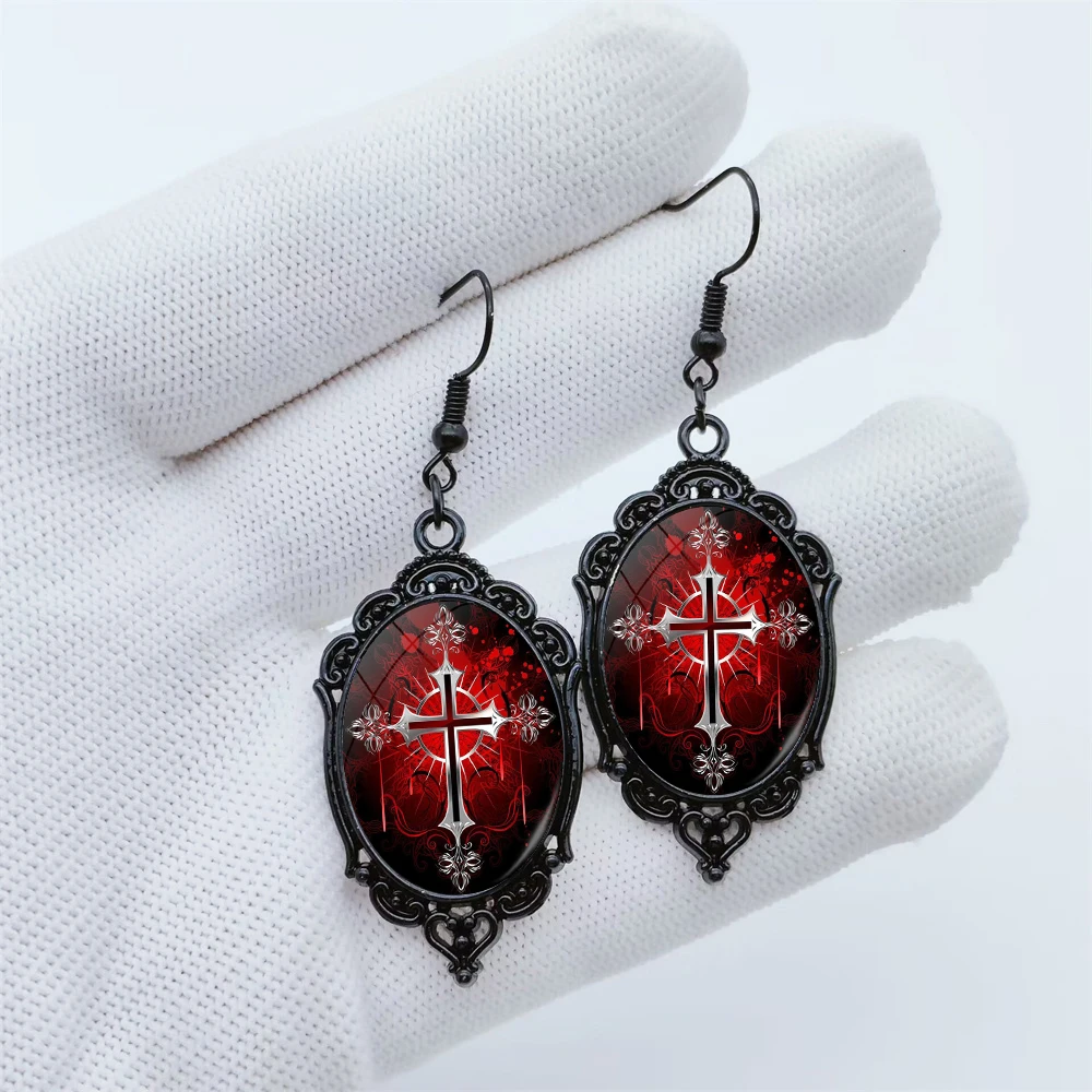 Новые-готические-ретро-серьги-крестики-кулон-ожерелье-овальное-стекло-из-сплава-женские-аксессуары-для-ведьмы-очаровательный-подарок