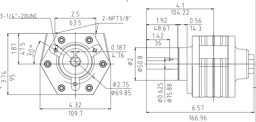 工場直販 4AM-FRV-92 垂直設置 3000rpm 1.3Kw ベーンエアモーター