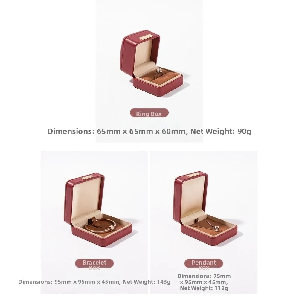 PU Leather Jewelry Packaging Box with Gold Buckle