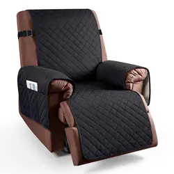Recliner Chair Cover Washable Couch Covers for Kids Pets Dogs Slipcover Furniture Protector with Elastic Straps