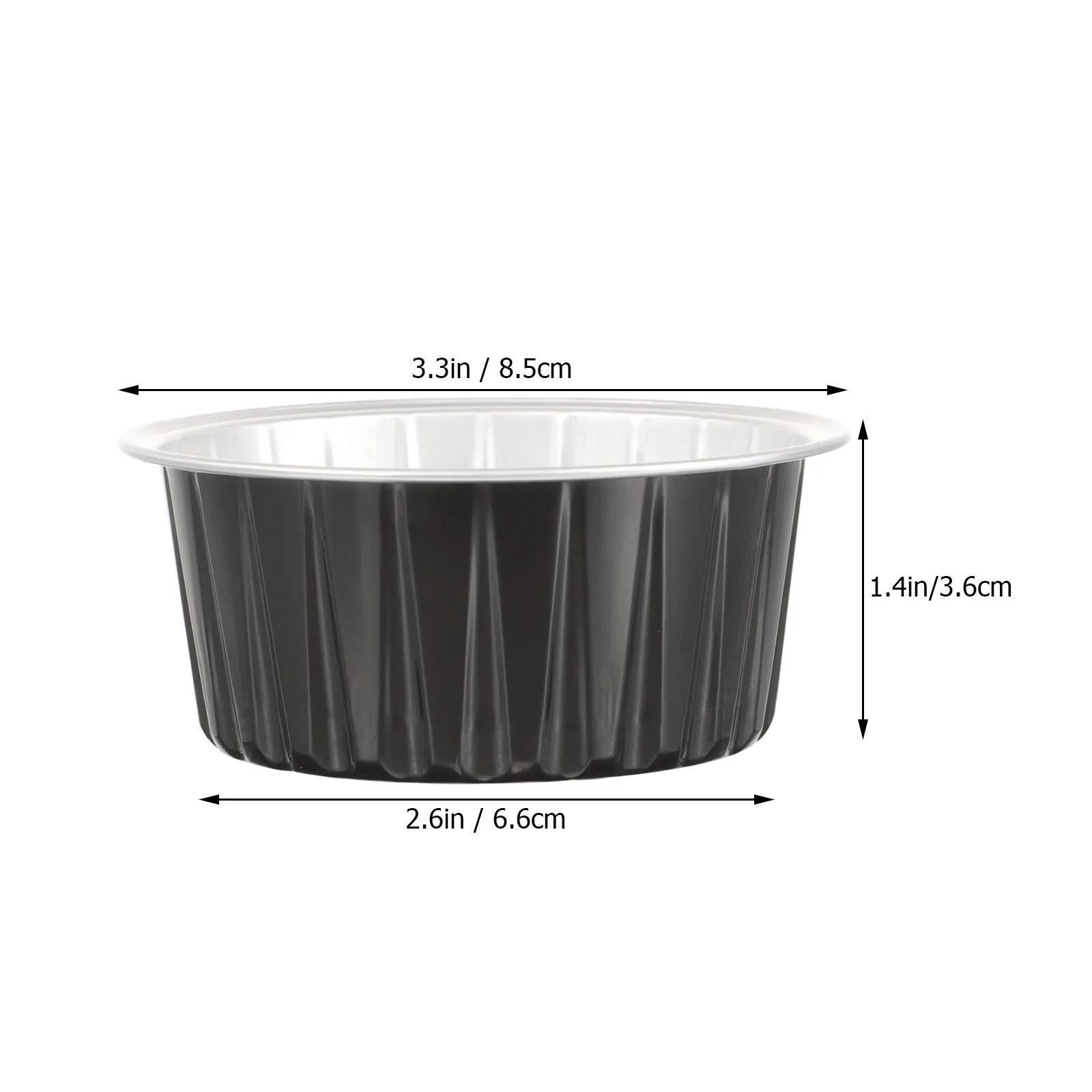 

50 Pcs Aluminum Foil Cup Muffin Liners Pan Large Baking Cups Cake Cases Wrapping Paper