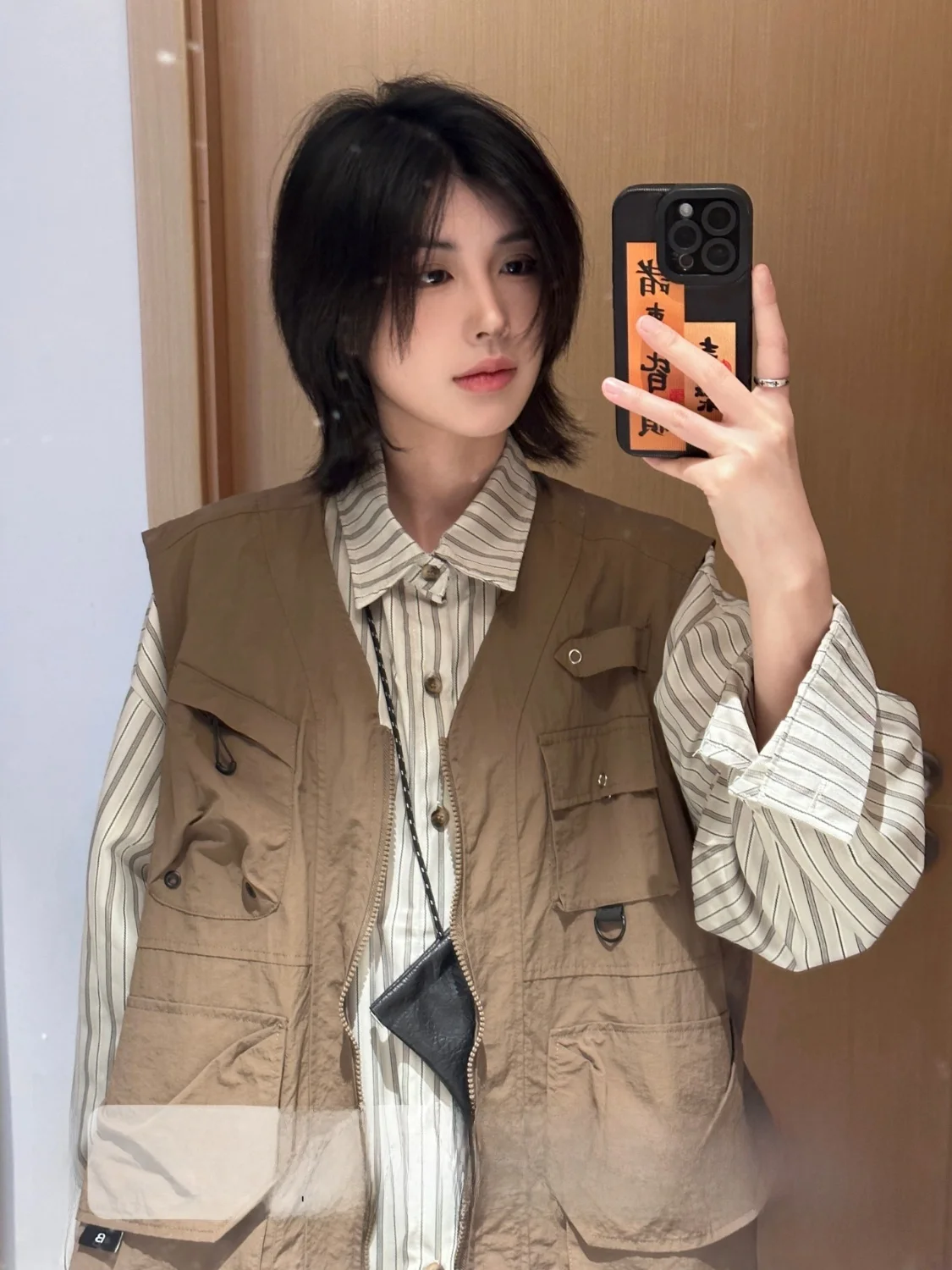 Unisex Tactical Vest Ja1 No Night Workwear Style Retro Japanese Design Multi-Pocket Functional Sleeveless Jacket Polyester Fa...