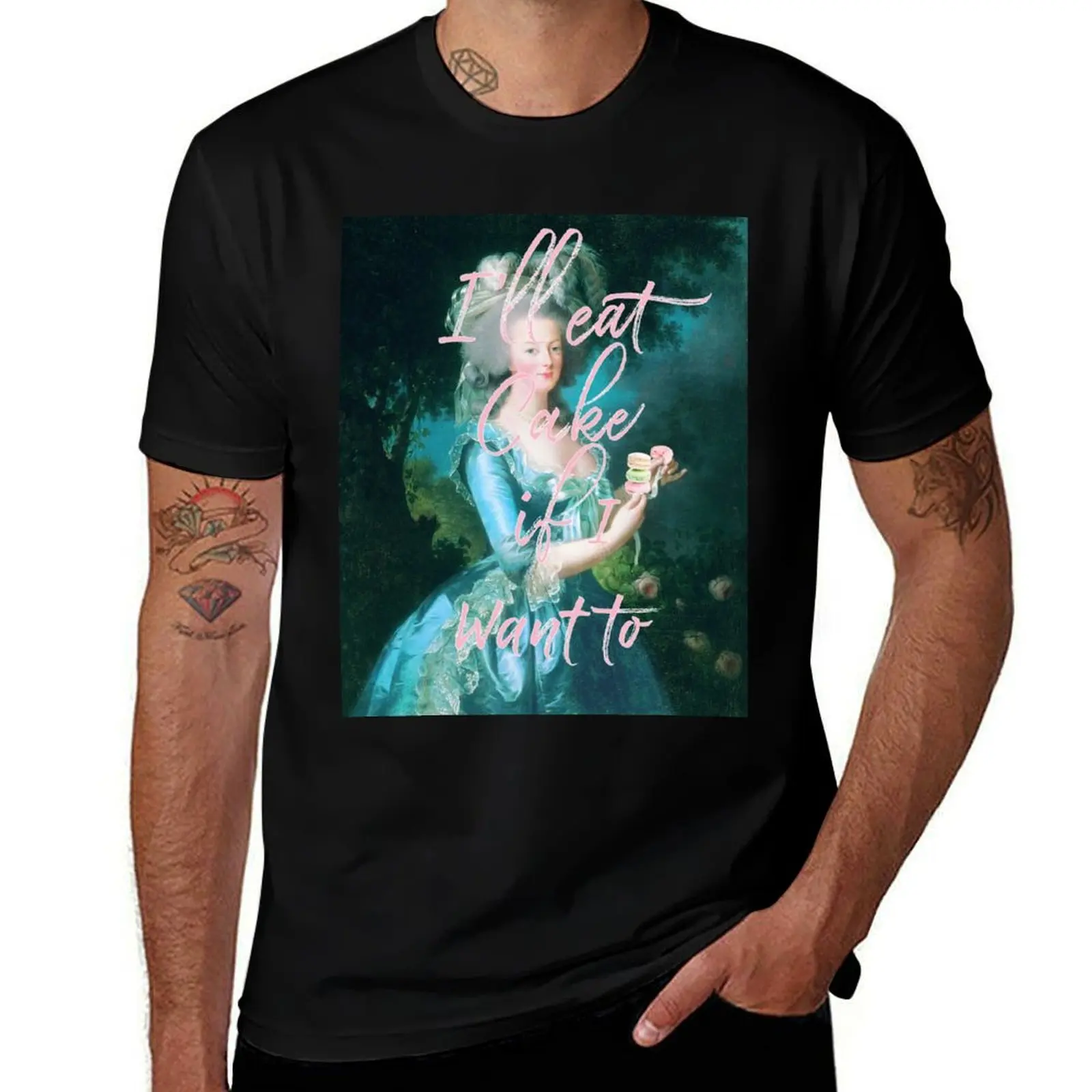 Marie Antoinette I'll eat cake if I want to T-Shirt Work Duty Casual T-Shirt