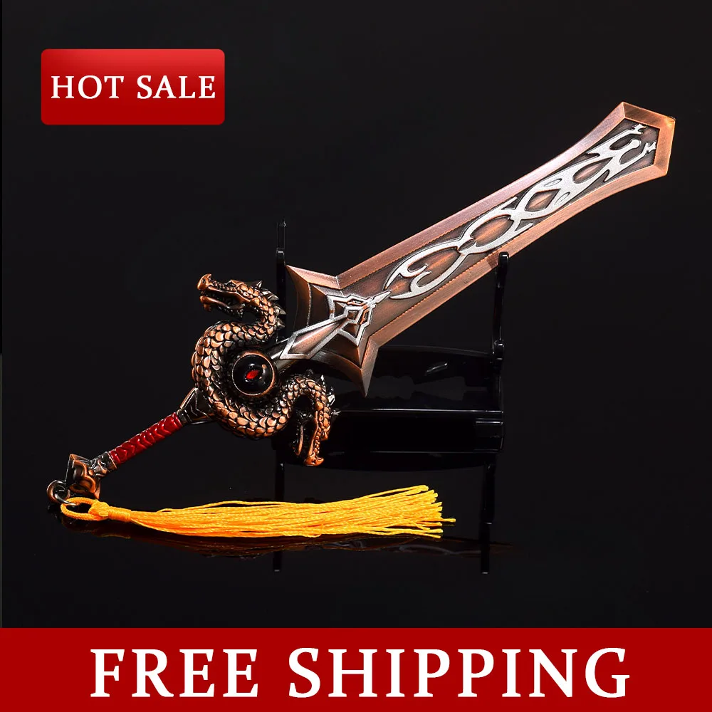 22cm world of warcraft ashkandi greatsword of the brotherhood jogo periferia modelo de metal completo espada nefari brinquedo colecionável