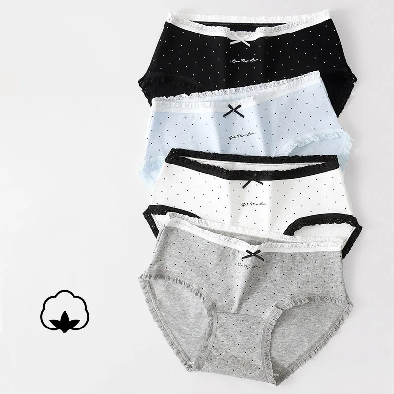 5 Pcs/Lot Breathable Cotton Adolescent Girls Panties Comfortable Solid Design Briefs Youthful Underwear for Puberty Girls