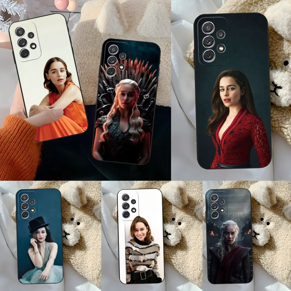 Emilia Clarke Telefoon Hoesje Voor Sumsung Galaxy S24 S23 S22 S21 S20 A24 A34 A54 A53 N20 M54 Fe Plus Ultra Cover