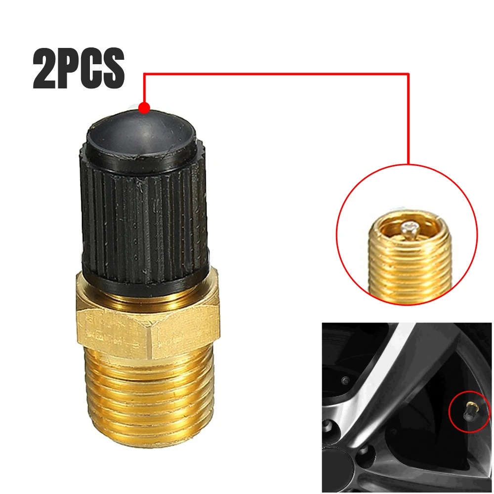 

2PCS Car 1/8" NPT MPT Solid Brass Air Compressor Tank Fill Valve Hexagonal Valves Accessory Auto Wheels Tires Valve Parts M8 M10