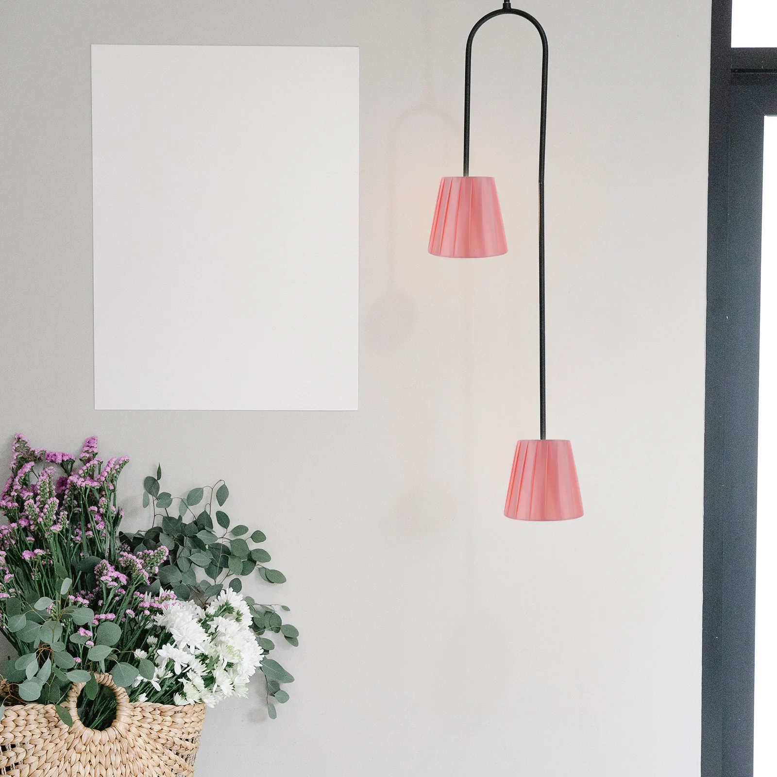 

2Pcs Clip on Lamp Shade Cloth Pleated Soft Light Cover Replacement for Table Floor Desk Lamps Lamp Accessories