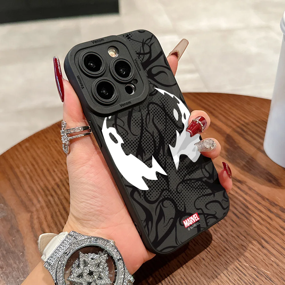 Marvels Spider-Man Venom Pupil casing ponsel layar penuh, penutup belakang silikon untuk Samsung Galaxy Note 20 FE 21 22 Plus Ultra 5G M31