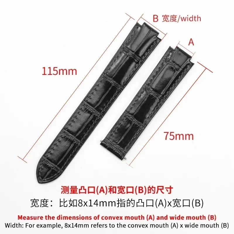 حساسة مختارة قسط جلد البقر للماء تنفس حزام الساعات لكارتييه بالون بلو أثار واجهة للطي مشبك حزام