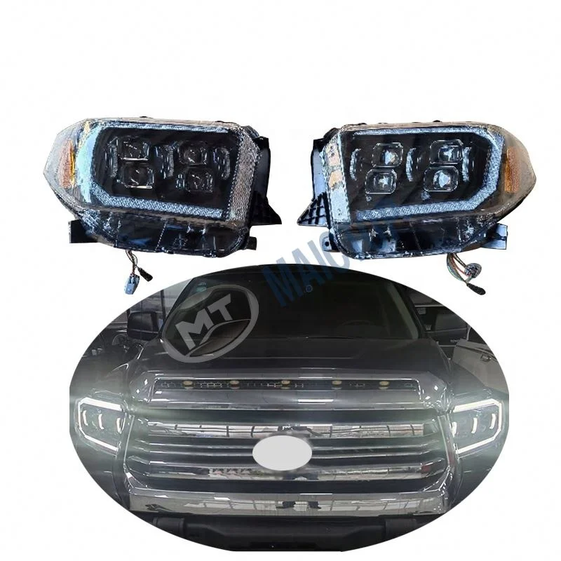 

Maictop Car Accessories Facelift Front Led Faros 4 Lens Head Light Headlight for tundra 2014 2015 2016 2017 2018 2019