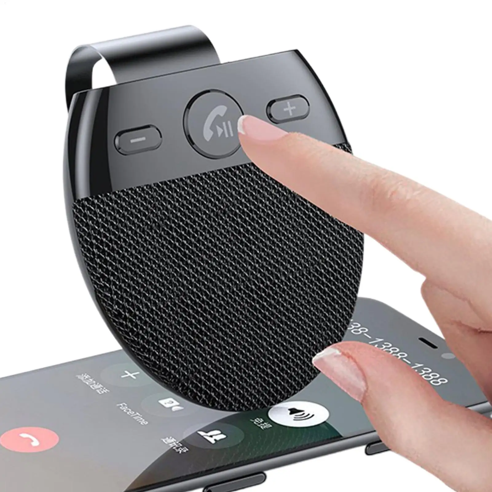 USB Rechargeable Wireless Handsfree Car Kit Wireless BluetoothSpeaker Phone MP3 Music Player Sun Visor Clip Speakerphone Charger