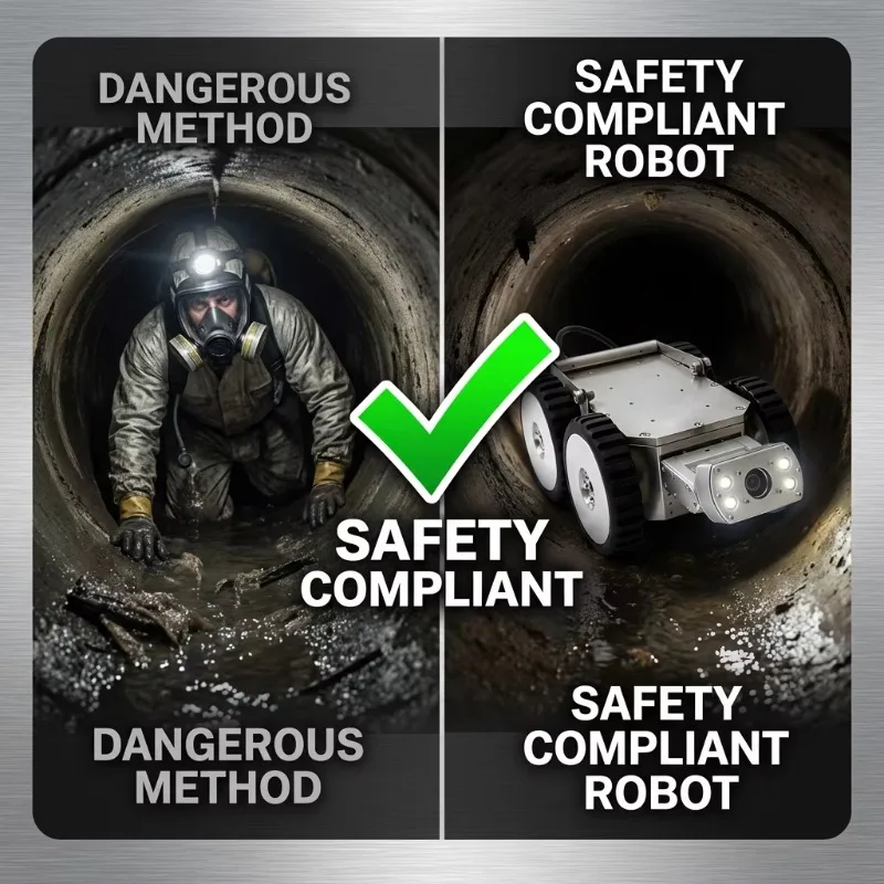 Wholesale CCTV Pipe Inspection Robot Sewer Drain Pipeline Crawler HD Camera Waterproof Self-Leveling Industrial Pipe Inspection