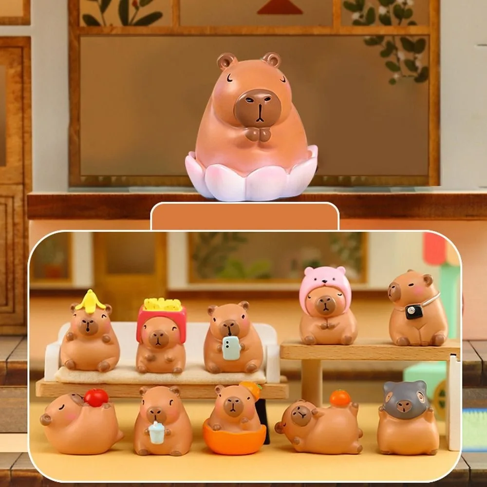 Gift Capybara Blind Box Multicolor Action Figures Animal Capybara Ornaments Model Kapibara Toys Surprise Bag