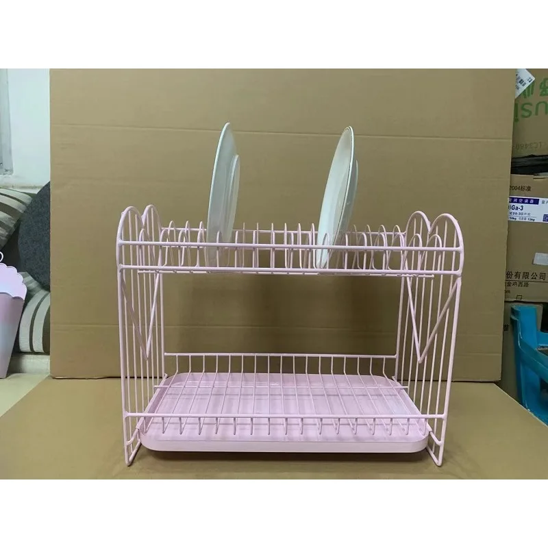 

European Kitchen Water Filter Rack Wrought Iron Sink Side Shelf Multifunctional Plates, Dishes and Chopsticks Storage Shelf Hous