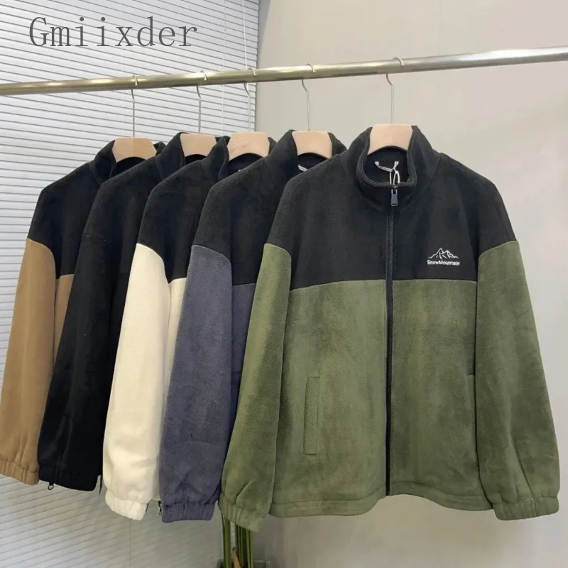 

Fleece jacket for men's autumn and winter thickened trend warm cotton loose new fleece top