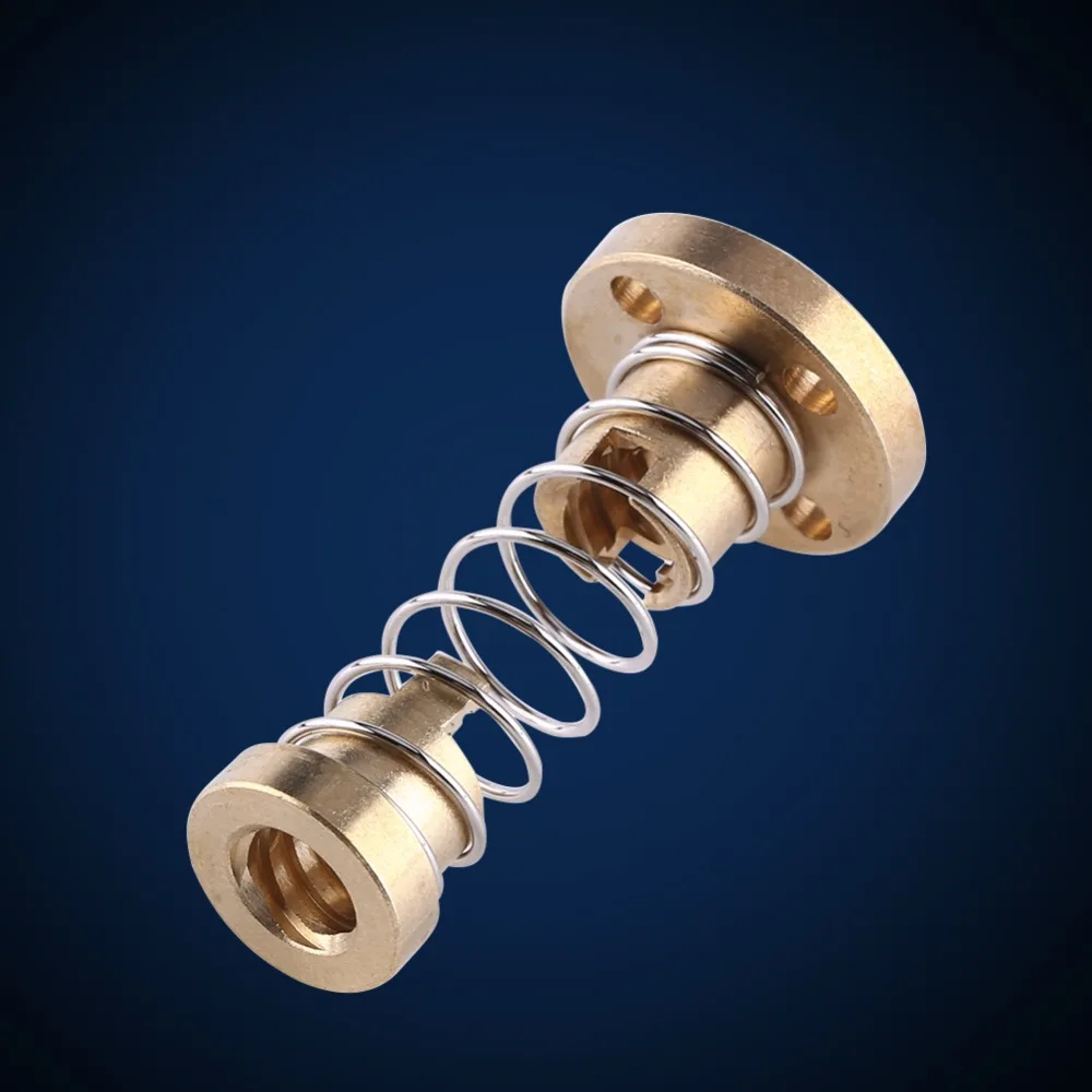 2pcs Durable Spring Loaded Anti Backlash Nut Mounting Thread Precision Lead Screw Nut Elimination Gap Nut For 3D Printer