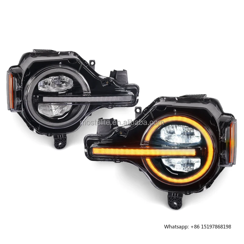New Design Headlights LED Welcome Light Headlights Daytime Running Lights for Ford Bronco Accessories