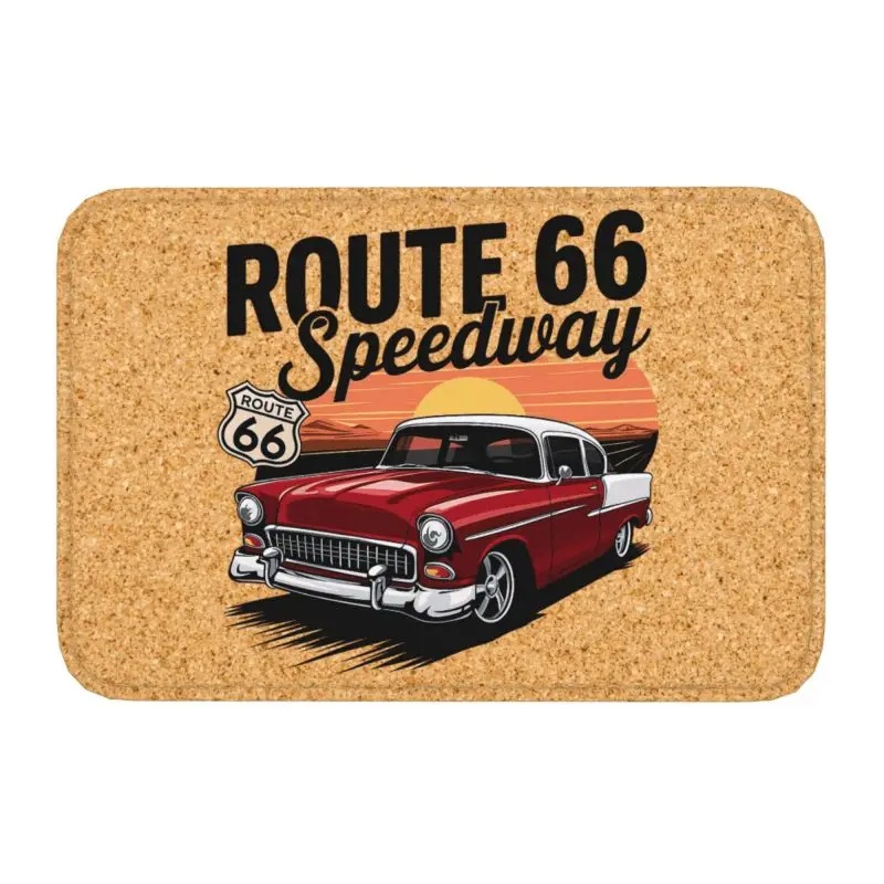 Custom Americas Highway Route 66 Doormat Non-Slip Bath Kitchen Mat Bedroom Balcony Floor Door Entrance Carpet Rug
