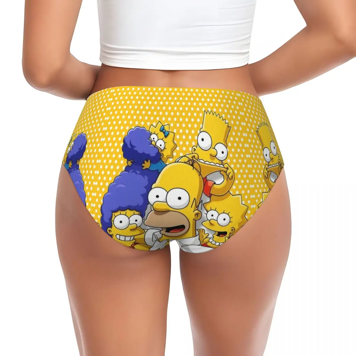 ملابس داخلية نسائية مخصصة من S-Simpsones Soap Opera ملابس داخلية مريحة قابلة للتمدد لأفلام الرسوم المتحركة