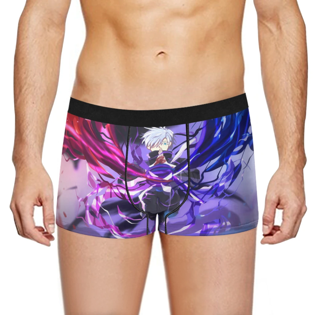 Jujutsu Kaisen atmungsaktive Milch Seide Boy shorts elastische Herren unterwäsche 3D Boxershorts Boxershorts